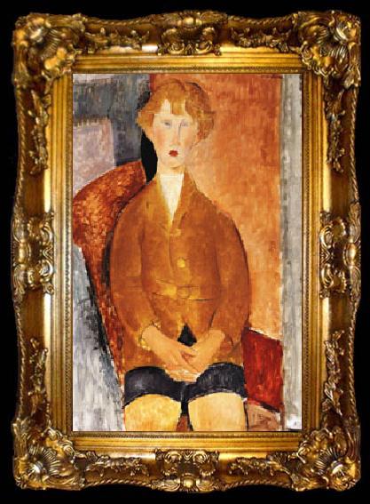 framed  Amedeo Modigliani Boy in Short Pants, ta009-2